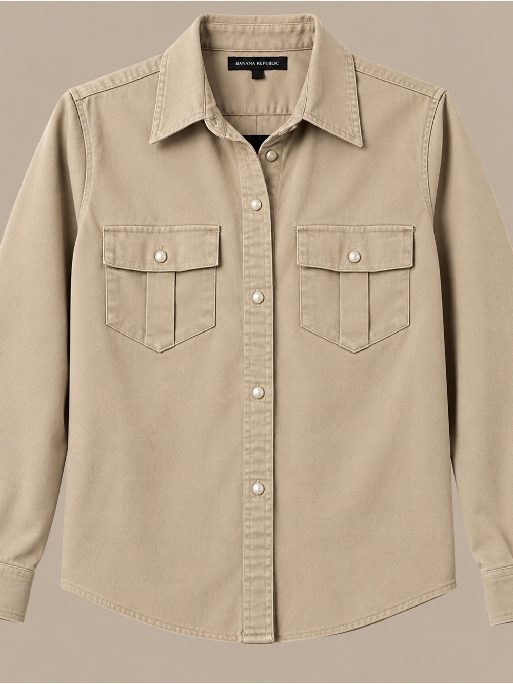 Banana Republic Women's Tan Utility Shirt